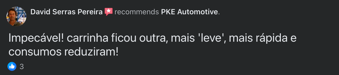 Avaliação real de cliente PKE