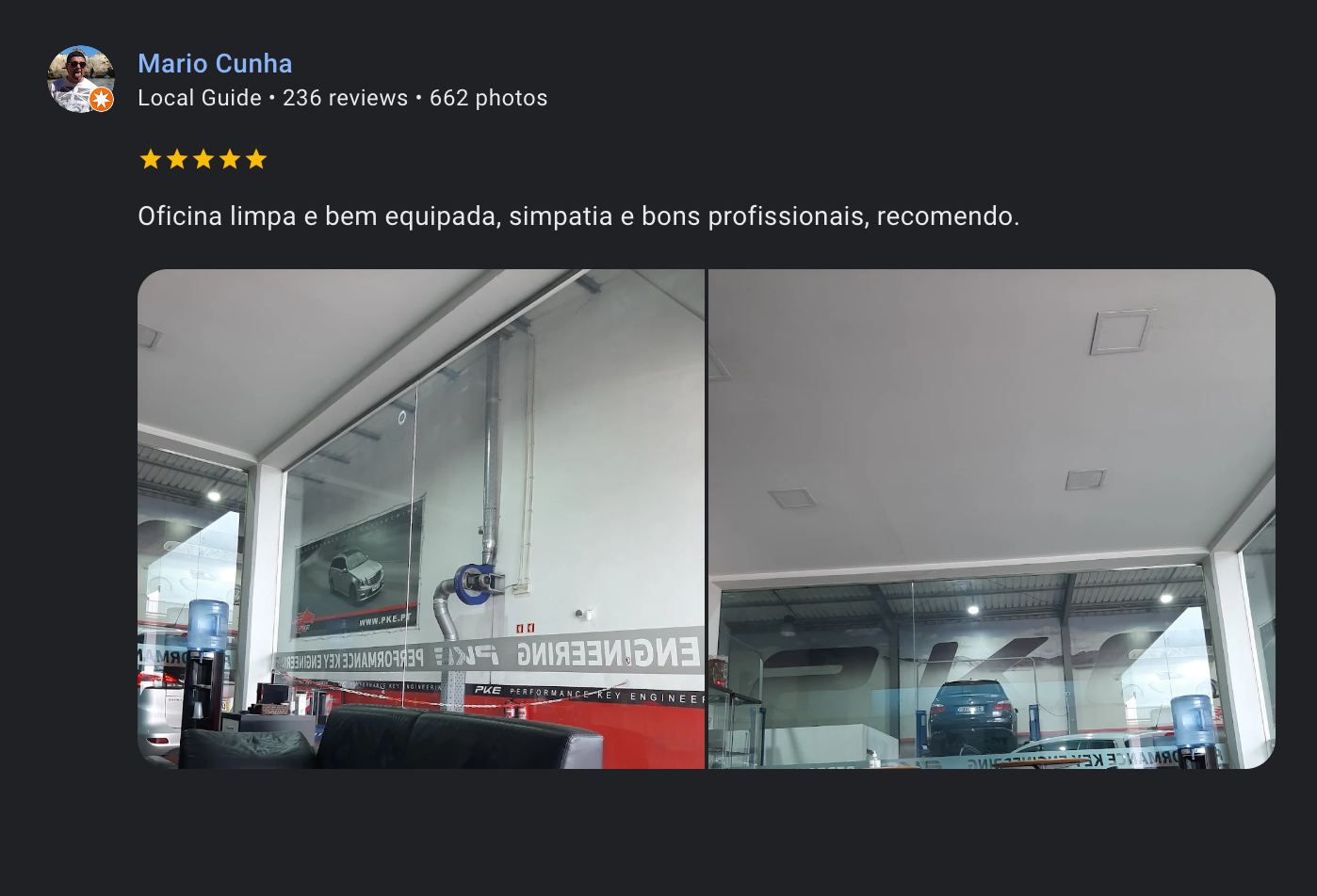 Avaliação real de cliente PKE