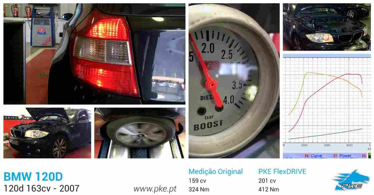 PKE FlexDRIVE em BMW 120d 163cv – 2007