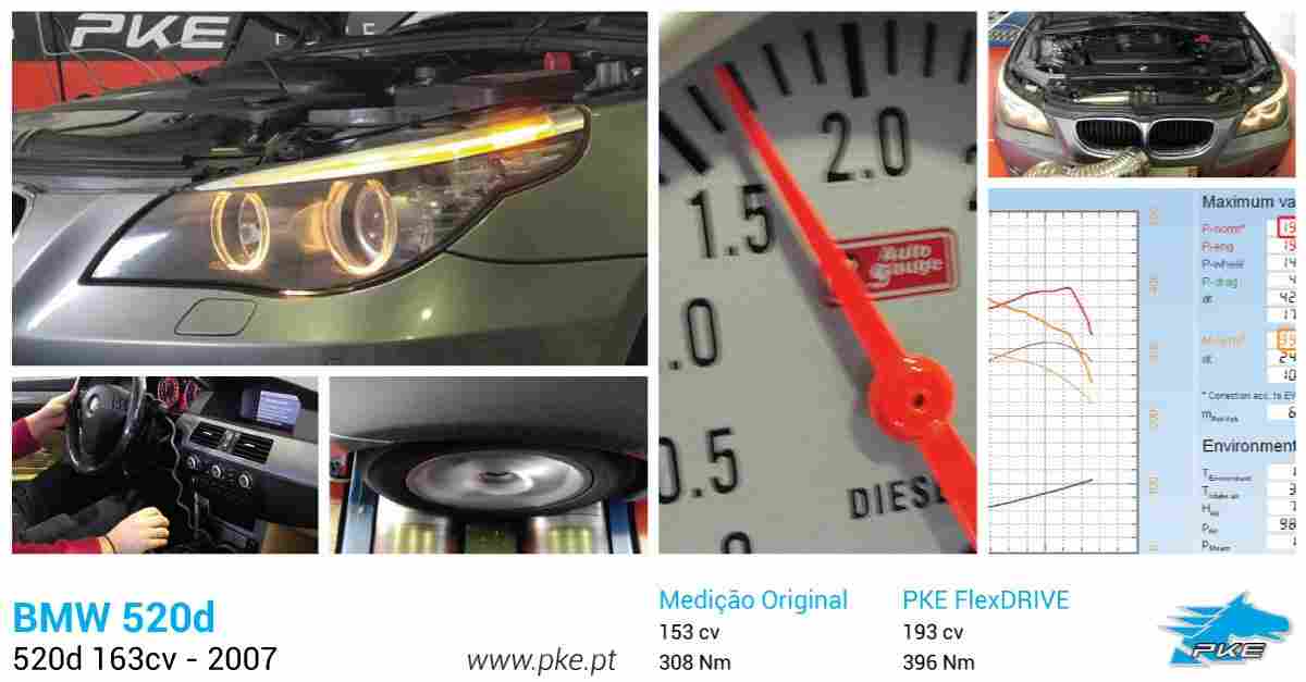 PKE FlexDRIVE em BMW 520d 163cv – 2007