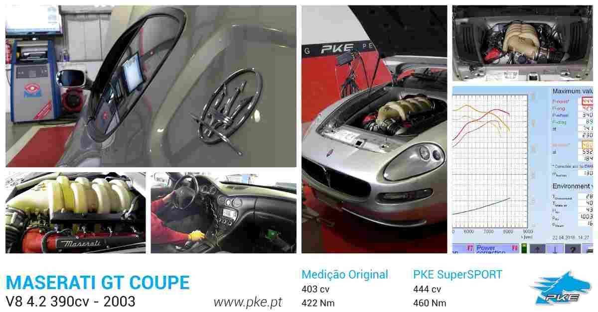 PKE SuperSPORT + Larini Catback em Maserati GT Coupe 4.2 V8 390cv – 2003