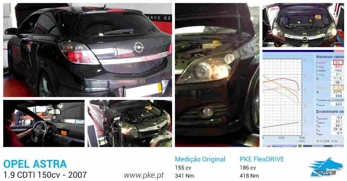 PKE FlexDRIVE em Opel Astra 1.9 CDTI 150cv – 2007