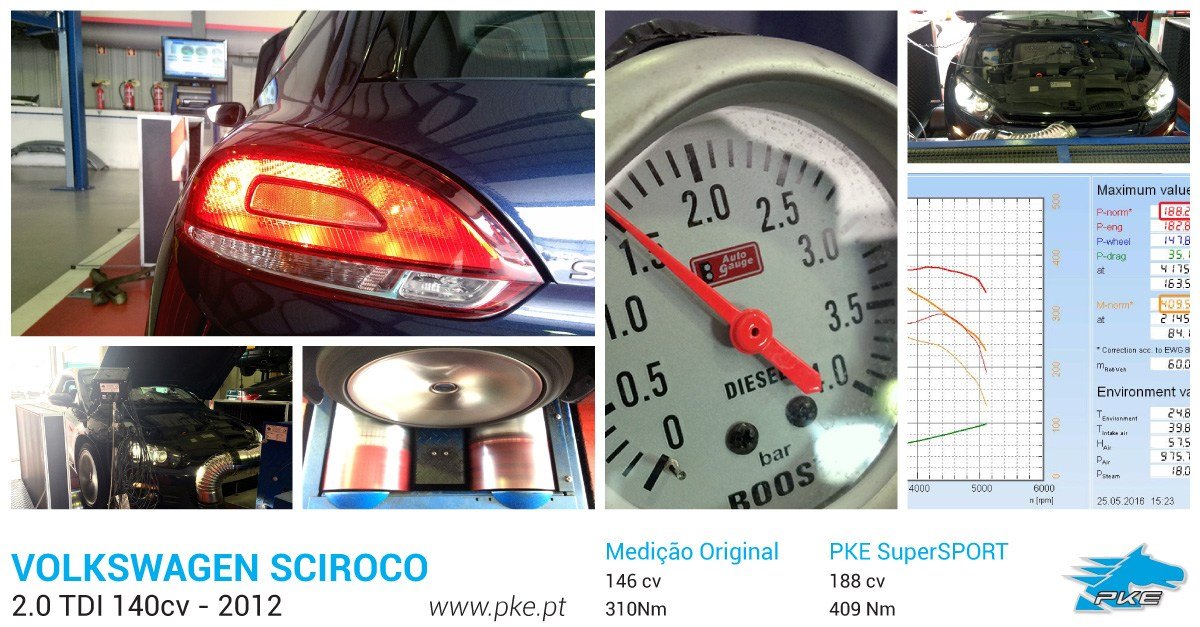 PKE SuperSPORT em Volkswagen Scirocco 2.0 TDI 140cv – 2012